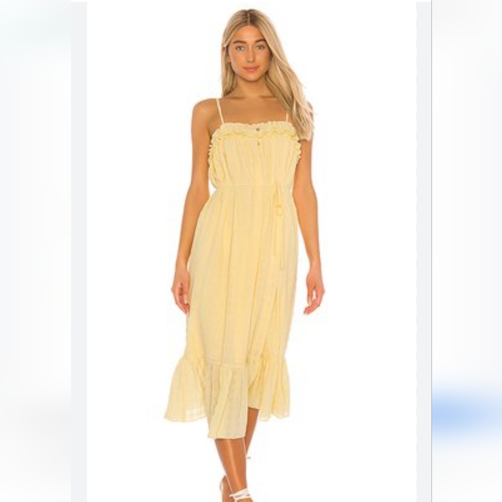 Revolve Tularosa Yellow Midi Dress BNWT